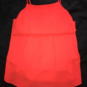 orange spaghetti strap shift dress